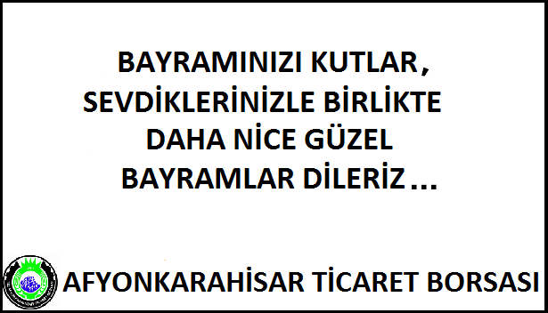 İYİ BAYRAMLAR...